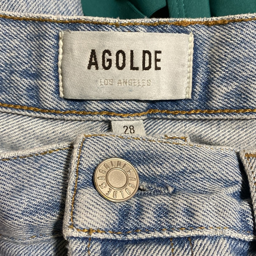 AGOLDE 90s Mid-Rise Light Wash Straight-Leg Jeans‎ Size 28 - Picture 6 of 9